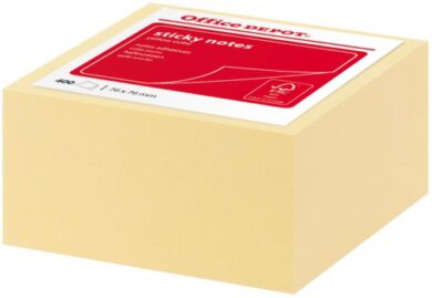 Bloček samolepící (100 lístků) 76x76 mm žlutý  (1276200104)