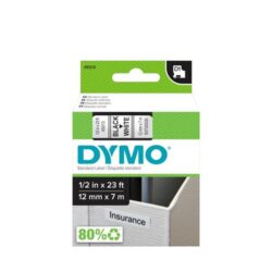 Páska pro Dymo 45013 12mm/7m   (černé písmo/bílý podklad)